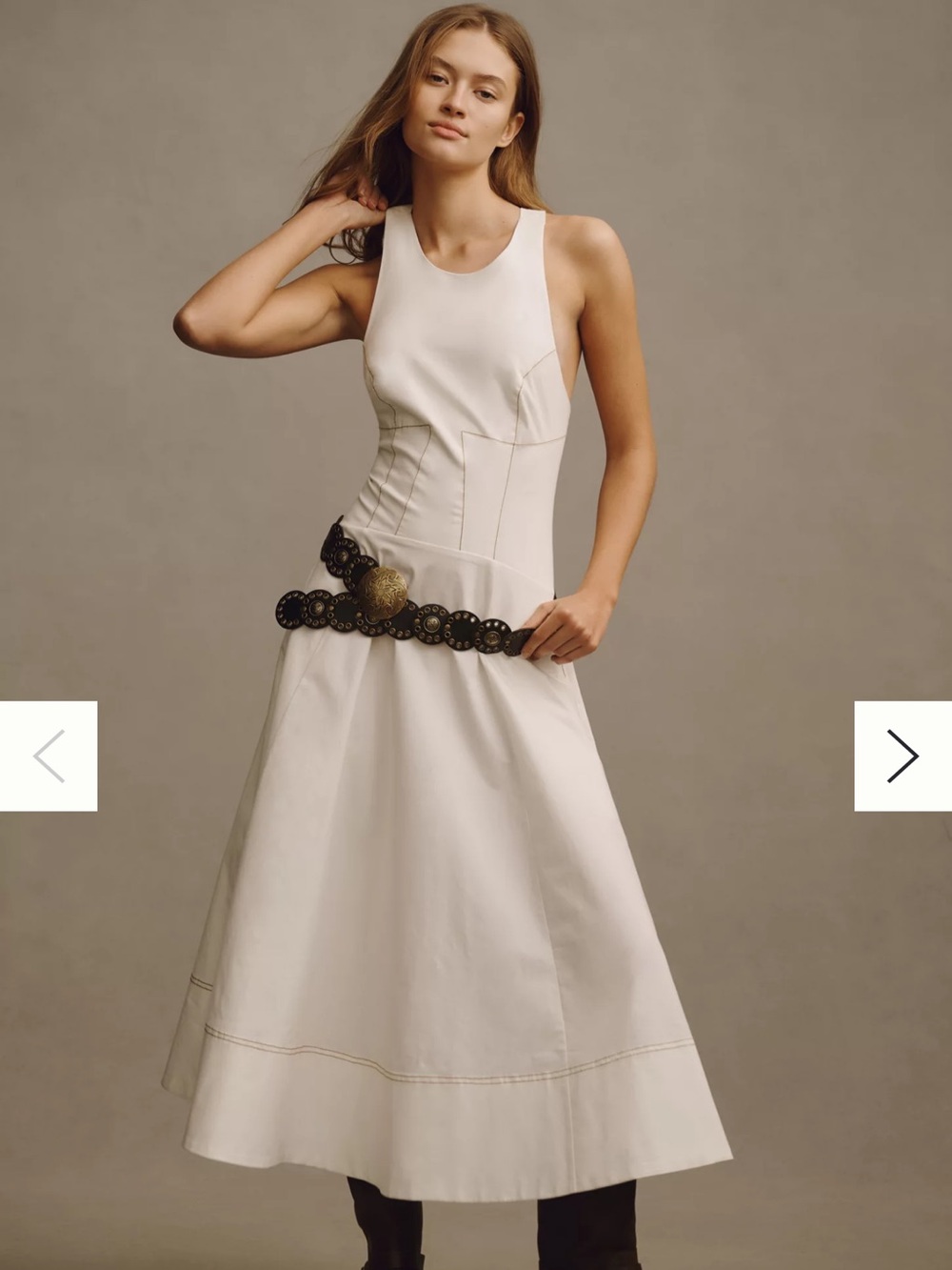 Anthropologie The Kenzie Drop-Waist Midi Dress